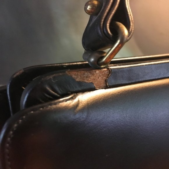 Vintage Black Mid Century Handbag Animal P… - Picture 5 of 8